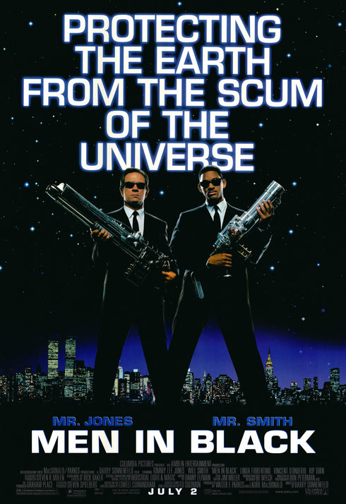 men in black 1997 advance one sheet poster rolled