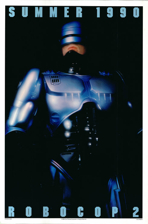 robocop 2 (blue/black) 1990 advance one sheet poster rolled
