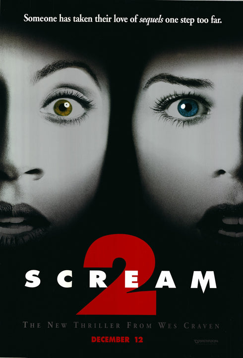 scream 2 1997 advance one sheet poster rolled