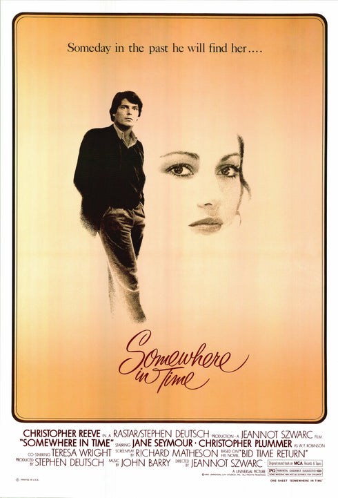 somewhere in time 1980 international one sheet poster rolled