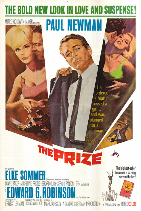 the prize 1963 one sheet poster folded and rolled