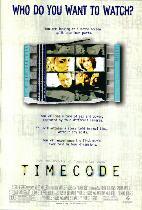 time code 2000 one sheet poster rolled
