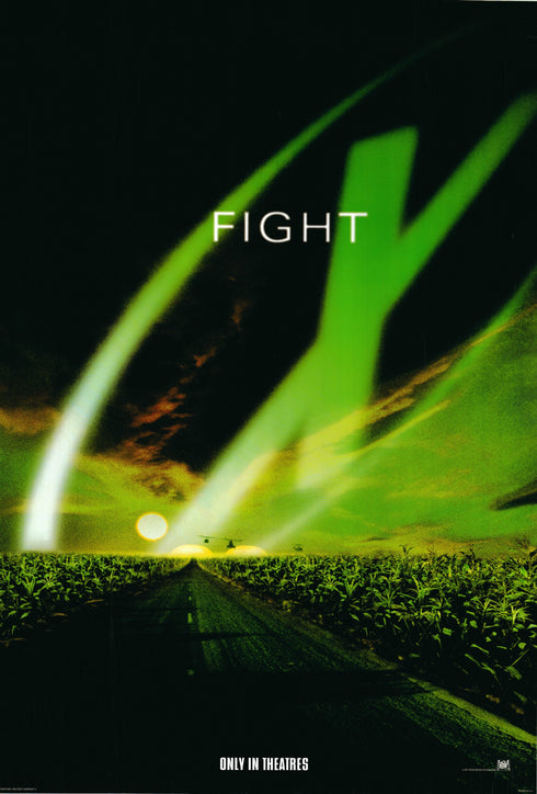 x files (green) 1997 advance one sheet poster rolled