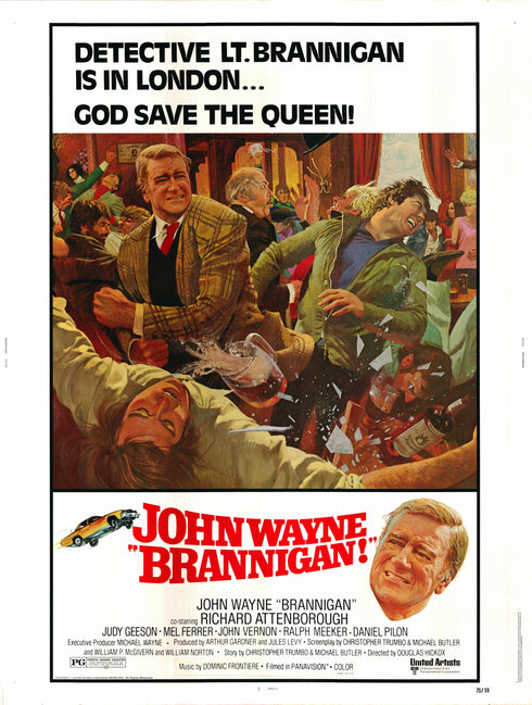 Brannigan (1975) movie poster on rolled cardstock