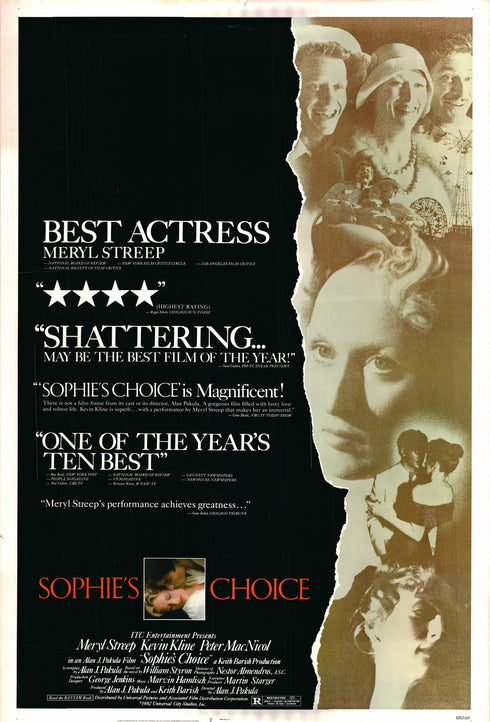 sophie's choice 1982 one sheet poster rolled cardstock