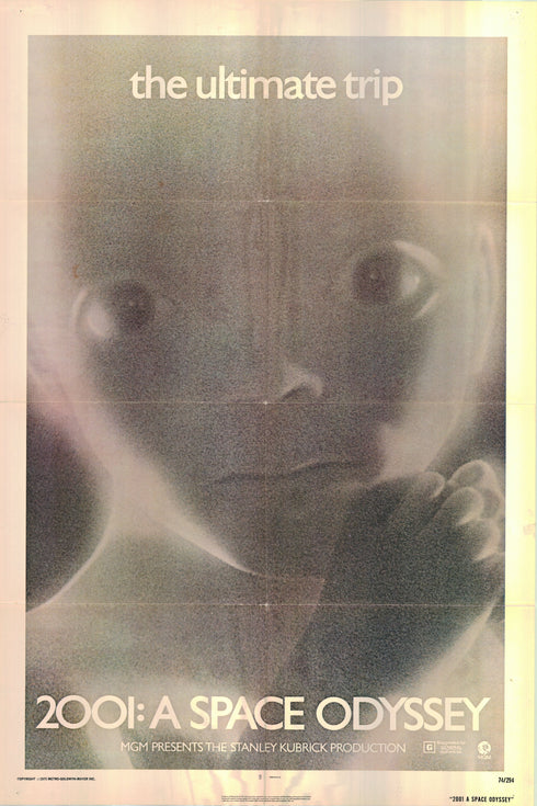 2001 a space odyssey 1974R one sheet poster folded