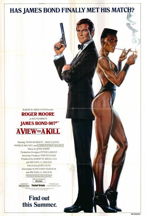a view to a kill (white) 1985 version b advance sheet poster folded