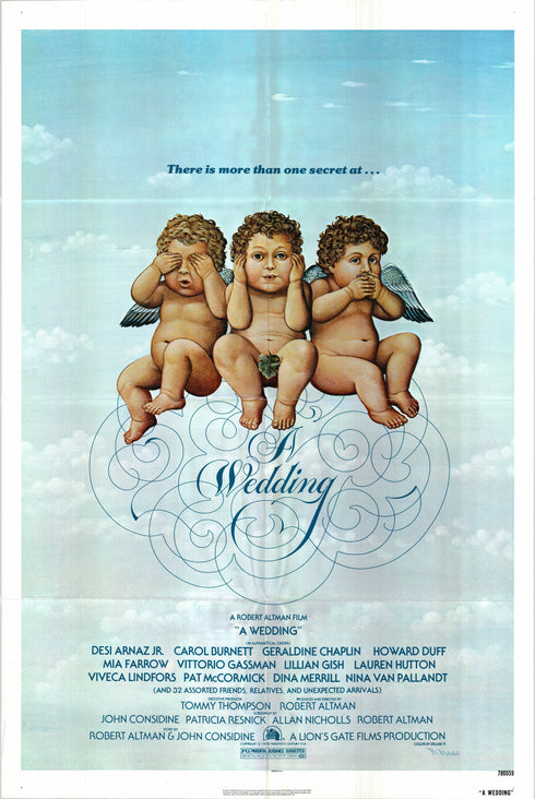 a wedding 1978 one sheet poster folded