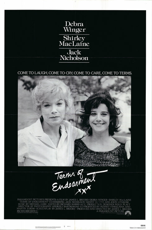 terms of endearment 1983 one sheet poster folded