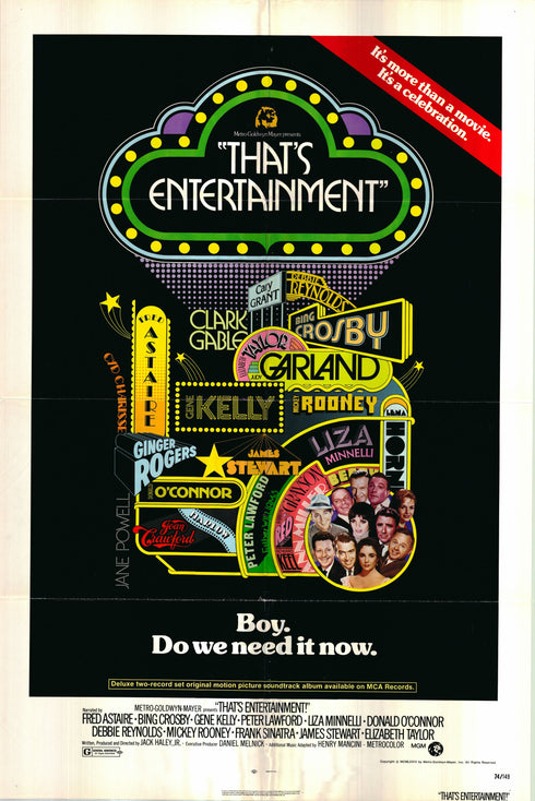 that's entertainment 1974 one sheet poster folded