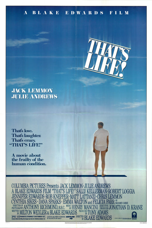 that's life 1986 one sheet poster folded