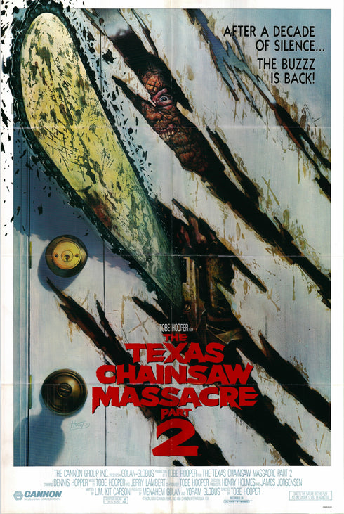 the texas chainsaw massacre part 2 1986 one sheet poster folded