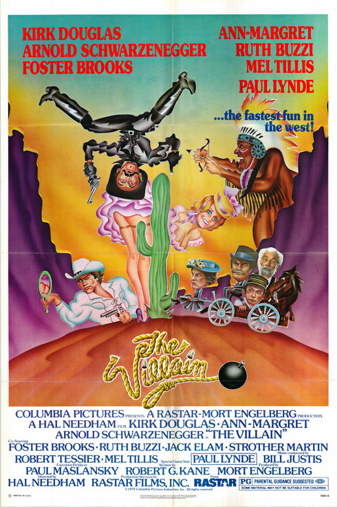 the villain 1979 one sheet poster folded