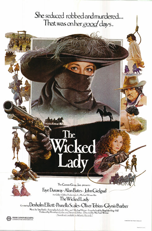 the wicked lady (white) 1983 international one sheet poster folded