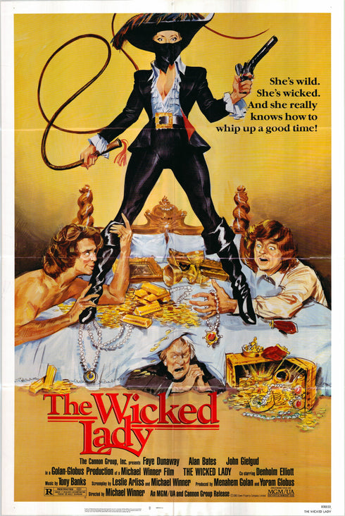 the wicked lady (yellow) 1983 one sheet poster folded