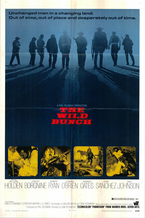 the wild bunch 1969 one sheet poster folded