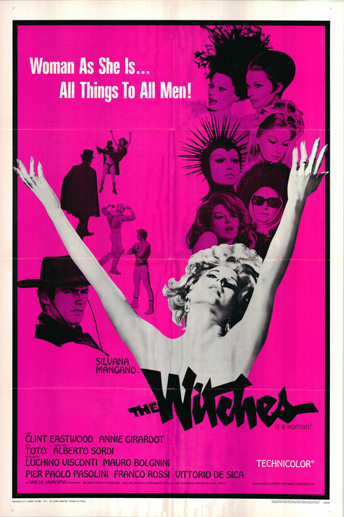 the witches 1967 one sheet poster folded