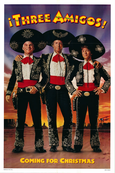 three amigos 1986 one sheet poster folded
