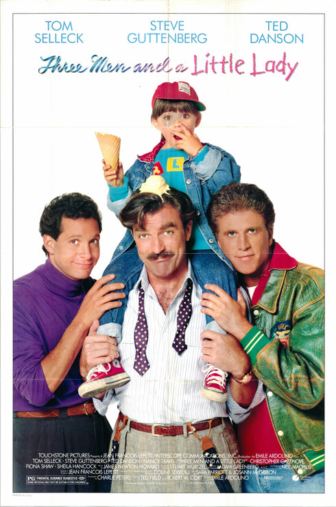 three men and a little lady 1991 one sheet poster folded