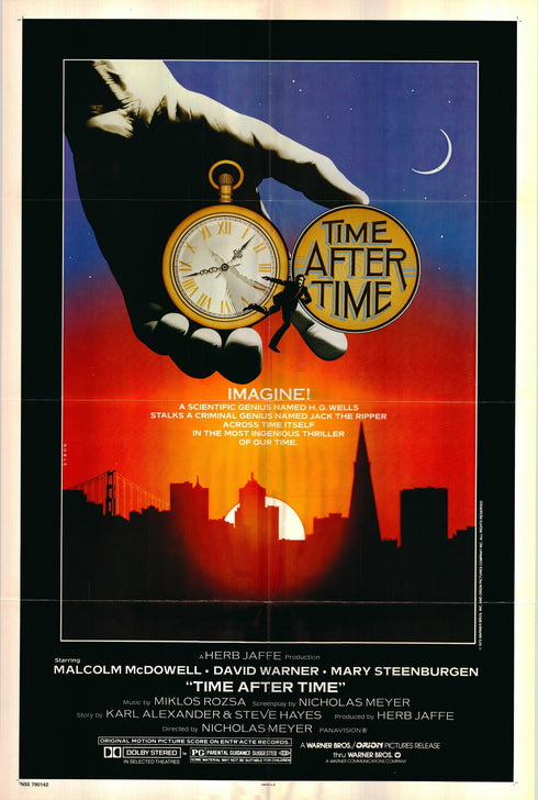 time after time 1979 one sheet poster folded