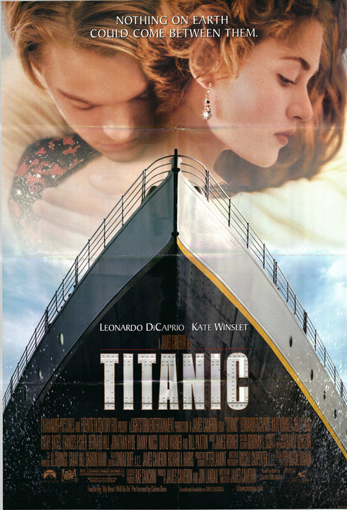 titanic 1998 one sheet poster folded