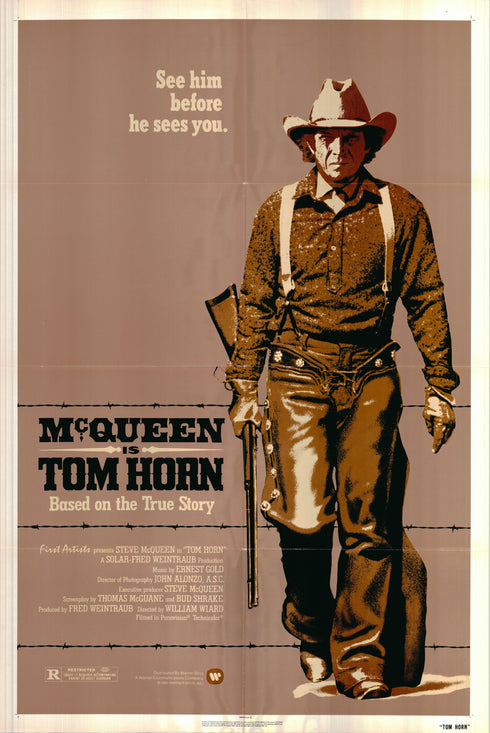 tom horn 1980 one sheet poster folded