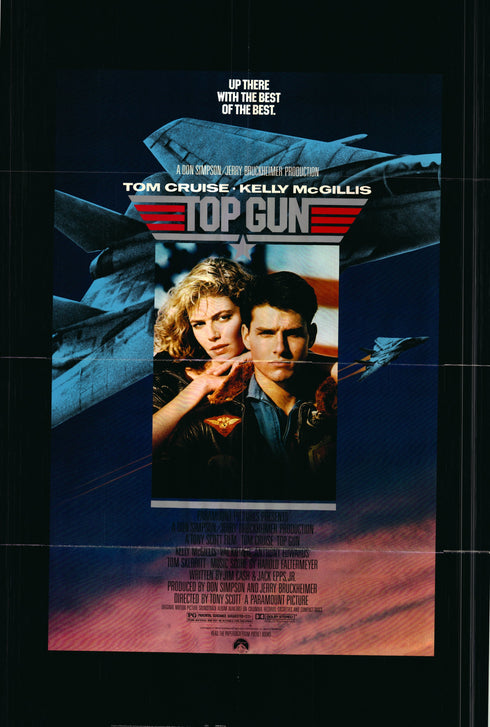 top gun 1986 one sheet poster folded