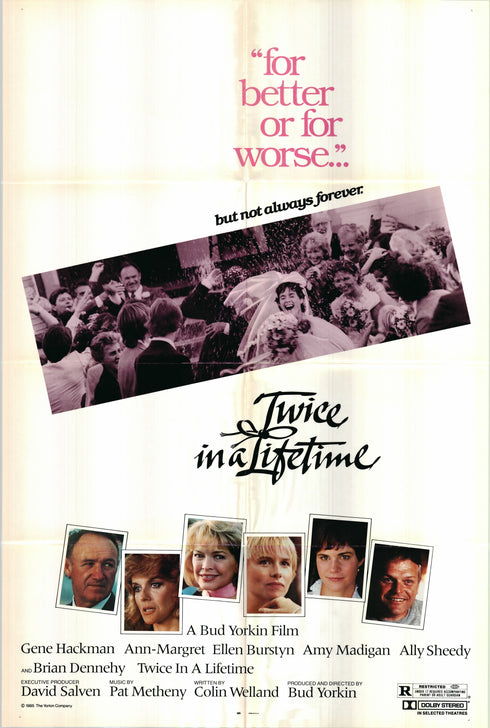 twice in a lifetime 1985 one sheet poster folded