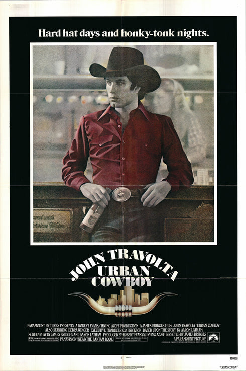 urban cowboy 1980 one sheet poster folded