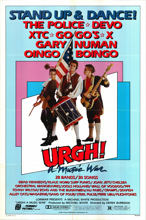 urgh! a music war 1981 one sheet poster folded