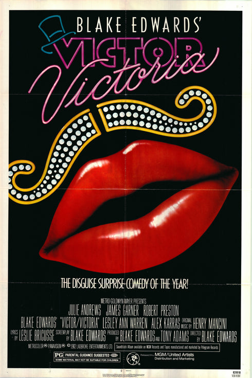 victor victoria 1982 one sheet poster folded
