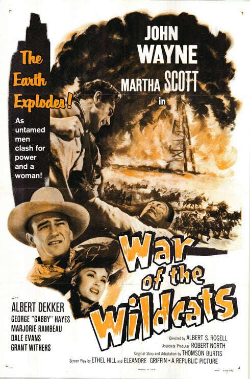 war of the wildcats 1959R one sheet poster folded