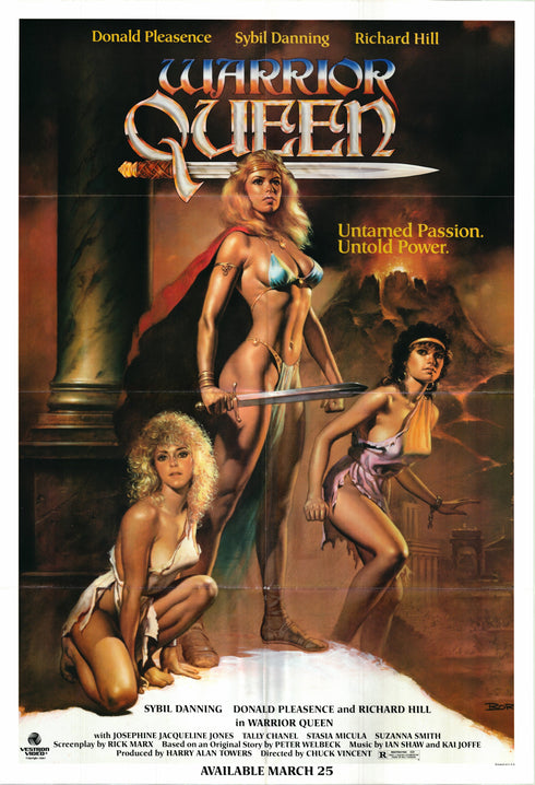 warrior queen 1987 one sheet poster folded