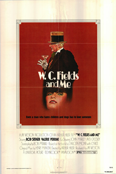 wc fields and me 1976 one sheet poster folded