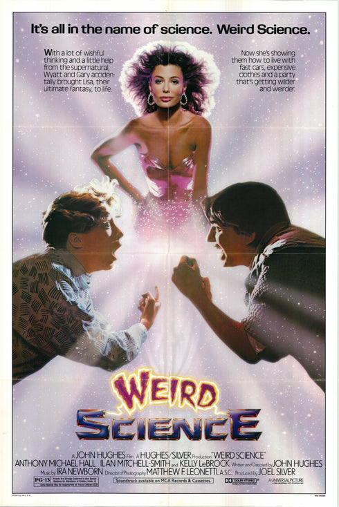 weird science 1985 one sheet poster folded