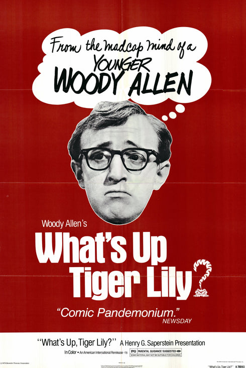 what's up tiger lily 1978R one sheet poster folded