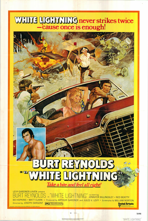 white lightning 1973 one sheet poster folded