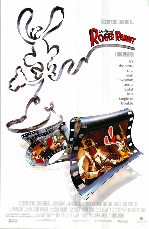 who framed roger rabbit? 1988 one sheet poster folded