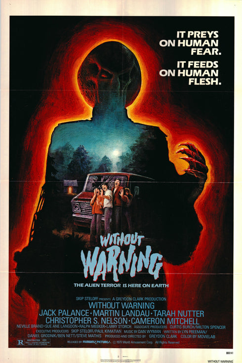 without warning 1980 one sheet poster folded