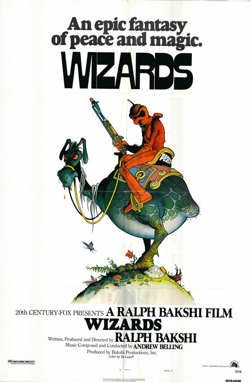 wizards 1976 one sheet poster folded