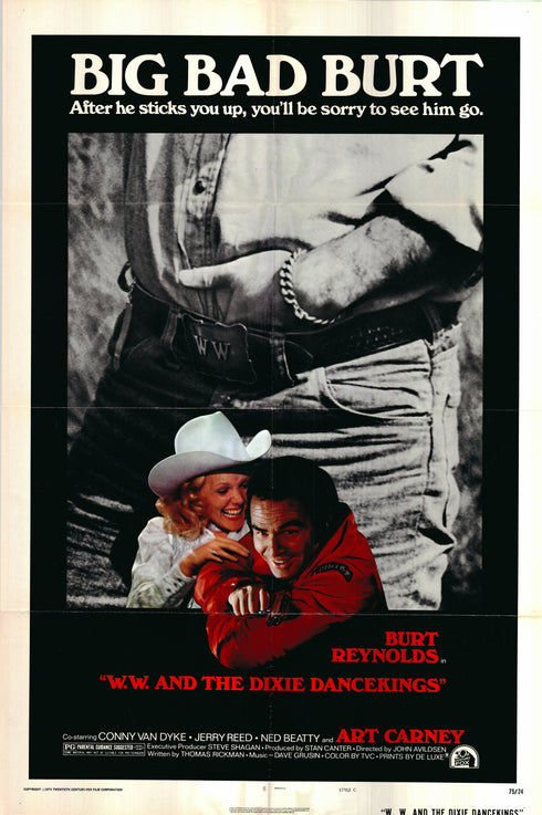 ww and the dixie dancekings 1975 one sheet poster folded