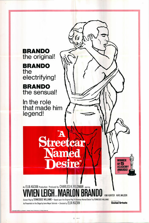 a streetcar named desire 1958R one sheet poster folded