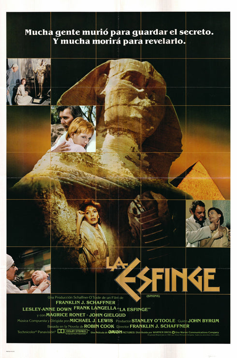 la esfinge (the sphinx spanish) 1981 spanish one sheet poster folded