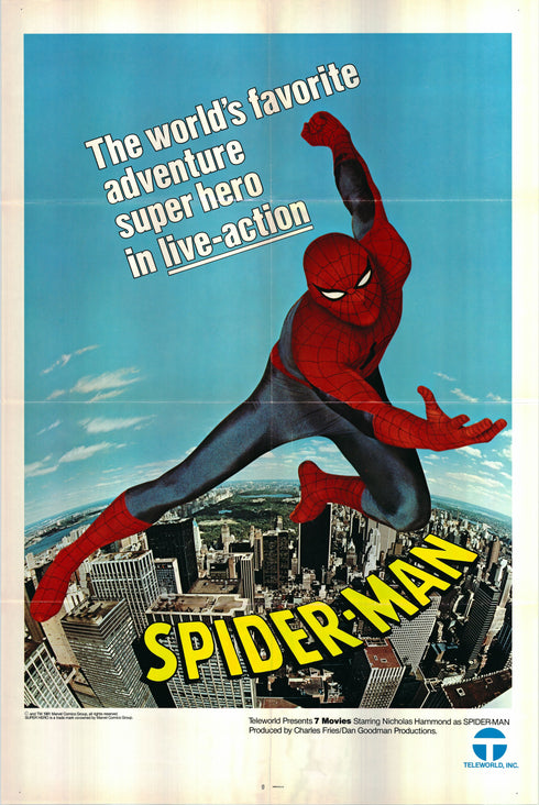 spider man 1981 one sheet poster folded
