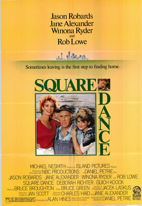 square dance 1987 one sheet poster folded