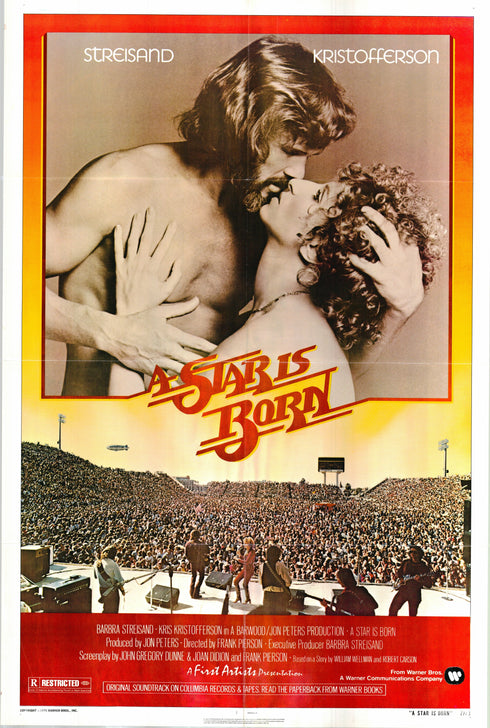 a star is born 1976 one sheet poster folded