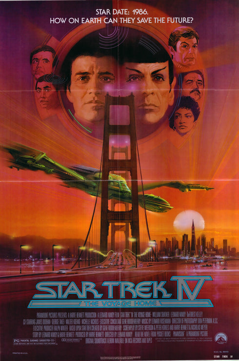 star trek iv 1986 one sheet poster folded