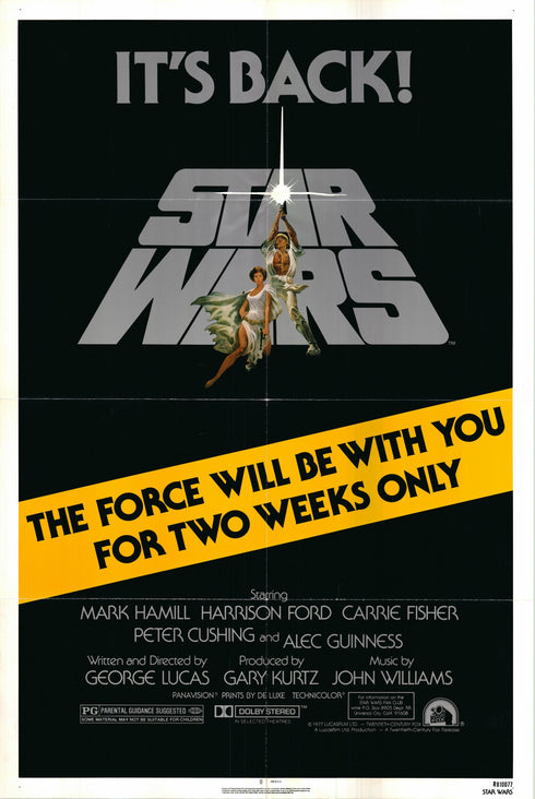 star wars 1981R one sheet poster folded