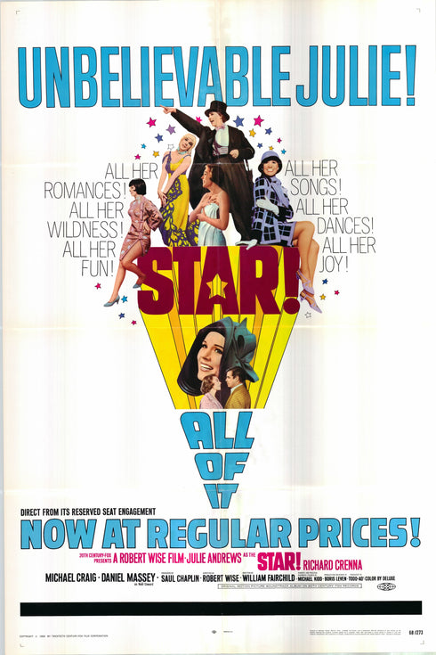 star! 1968 one sheet poster folded