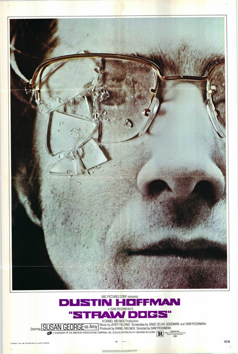 straw dogs 1972 style c one sheet poster folded
